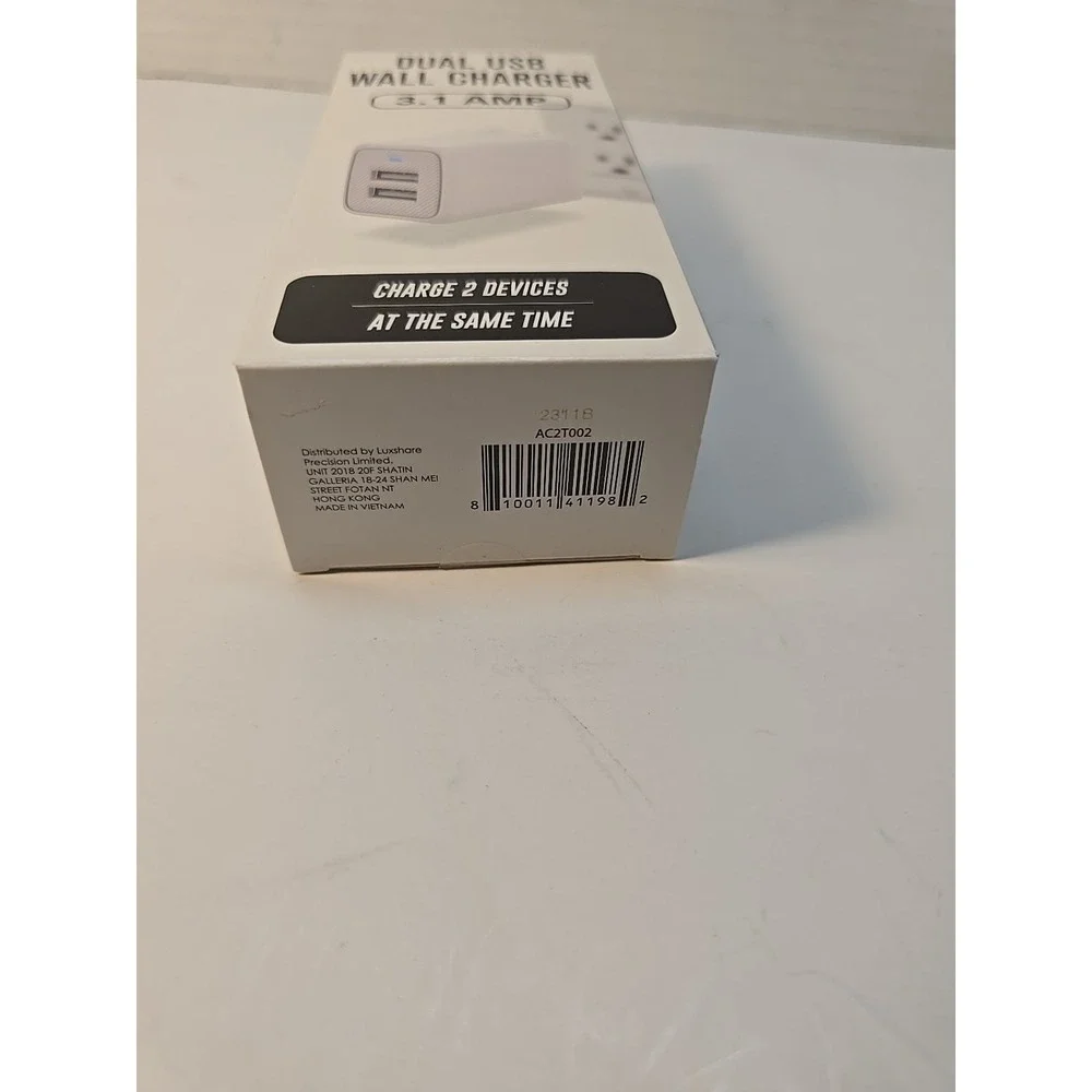 Dual USB Wall Charger‎ 3.1 AMP White New